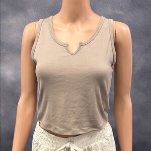 Casual Beige Tank Top for Women